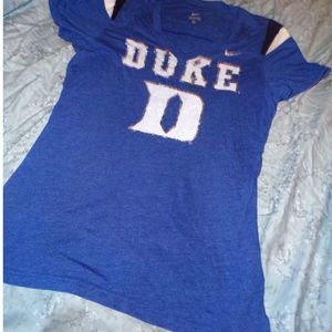 Nike Duke Blue Devil v-neck t-shirt #1 on back